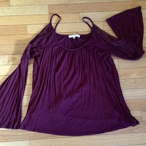 Soft Maroon Blouse, Medium. Like new